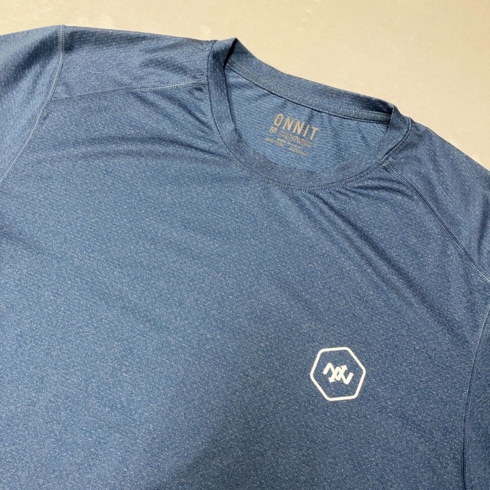 ONNIT T-Shirt Men's Medium Blue Athletic Workout Gym‎ Tee Joe Rogan Made in USA